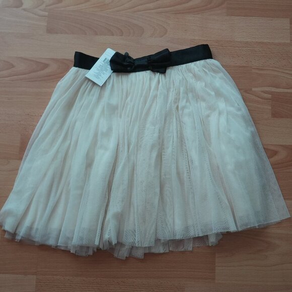 NWT NAF NAF Ecru Mesh Tulle Skirt โ Size EU 36 / S - Picture 1 of 8